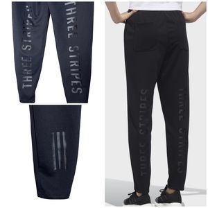 ADIDAS Must-Have Sweatpants signature and 3-stripe branding in black
